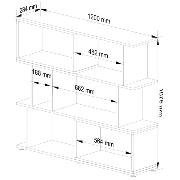 Akord Mini Fix bogreol, hvid