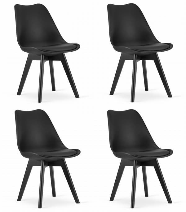 Leobert Stol Mark I Sort/Sorte Ben X 4 60X50X50