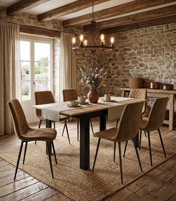 Leobert - Bord - Artisan-Eg Sorte Ben - 160X80 Cm