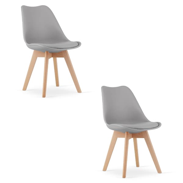 Leobert - Stol - Mark - Grå - 49X43X82 Cm - Set Med 2