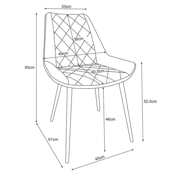 Akord SJ.0488 spisebordsstole, 2-pak, sort