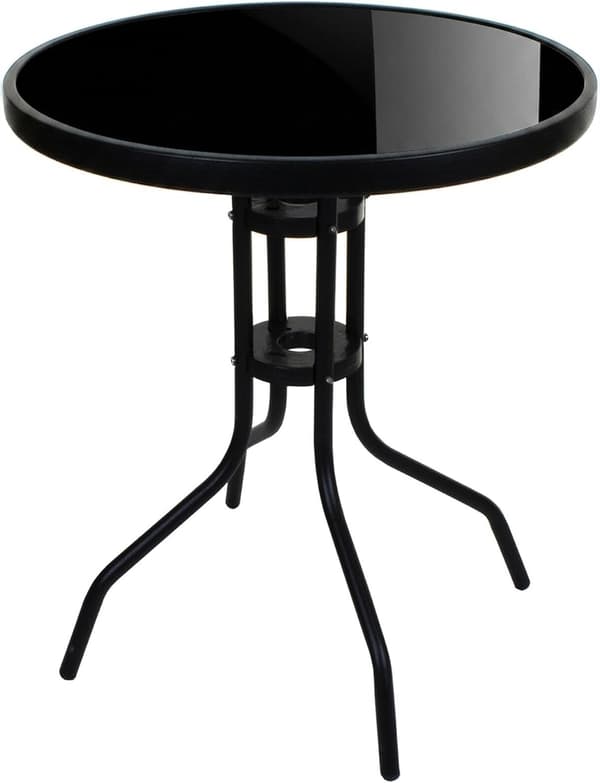 Leobert - Bord - Island - Sort Blad - 60 Cm