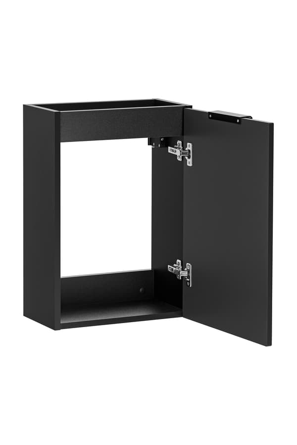 Vaskeskab 20 × 40 Cm Med 1 Dør - Adel Sort, Mat Sort