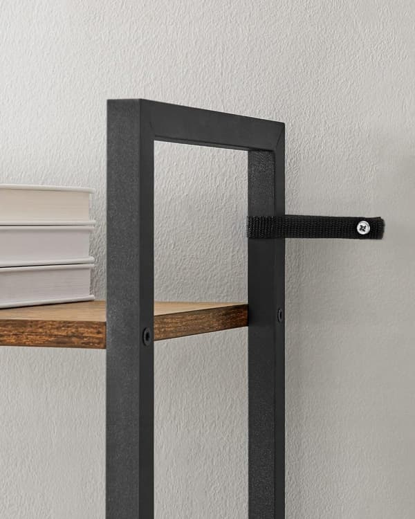 Leobert - Reol - Rustik Brun/Sort - 60X24X186 Cm