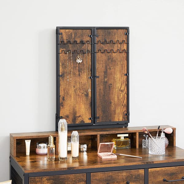 Leobert - Sminkebord - Rustik Brun/Sort - 90X40X141 Cm