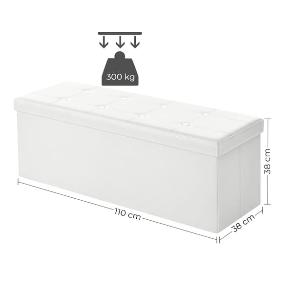 Leobert - Puff - Vit - 110X38X38 Cm