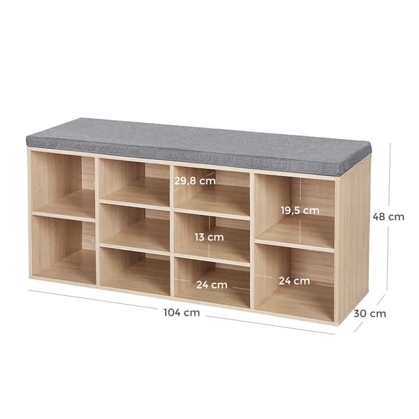 Leobert - Skobænk - Eg - 104X30X48 Cm