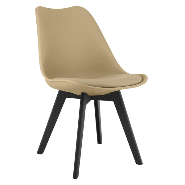 Mark Stol, Mörkbeige Med Svarta Ben (2-Pack)