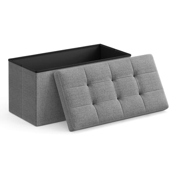 Leobert - Puf - Lysegrå - 76X38X38 Cm