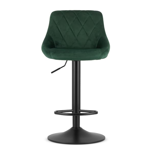 Hocker Kast, Samtgrün, Schwarzes Gestell, 2Er - Set