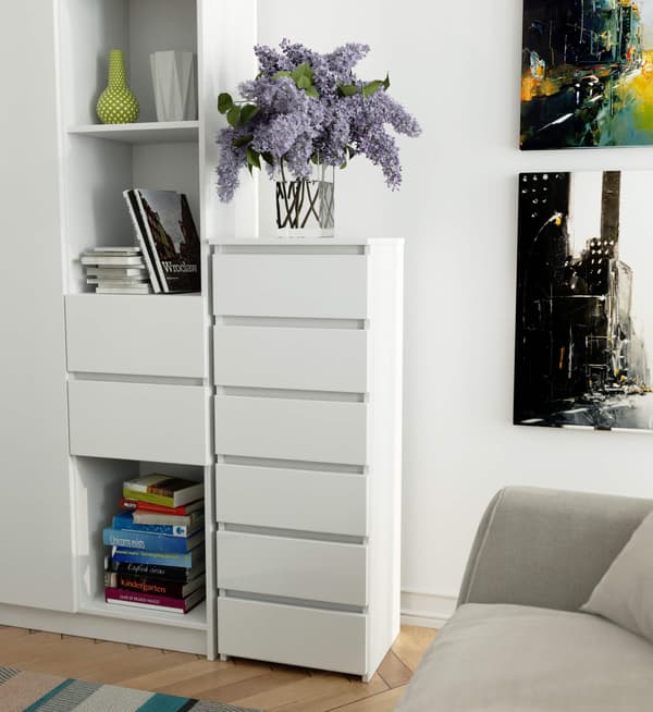 Akord Hög Byrå Vit 40X35X109