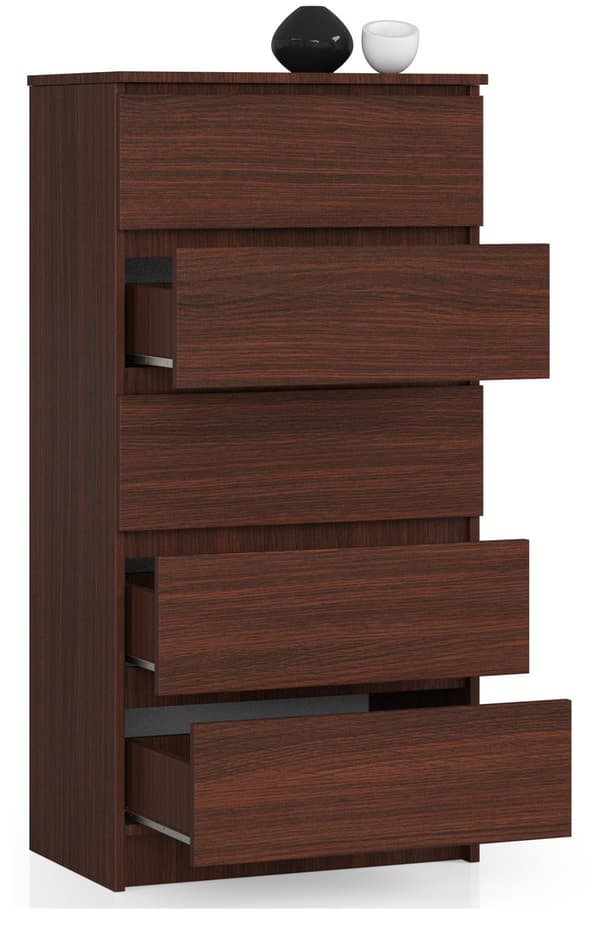 Akord Kommode 5 skuffer Wenge 60x40x121