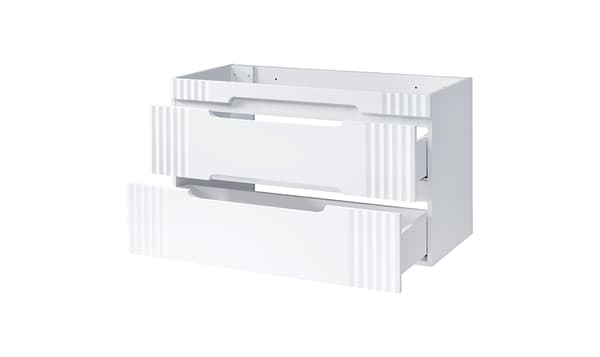 Vaskeskab 120 Cm Med 2 Skuffer - Hvid