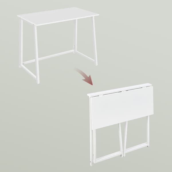 Leobert - Skrivebord - Hvid/Hvide Ben