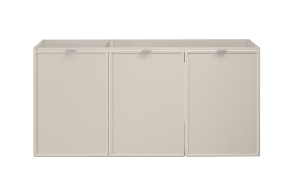 Vaskeskab 120 Cm Med 3 Døre - Bella Kashmir, Mat Sort