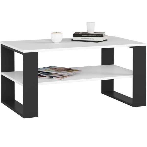 Akord Sofabord Alex Hvid/Sort 92x53x45