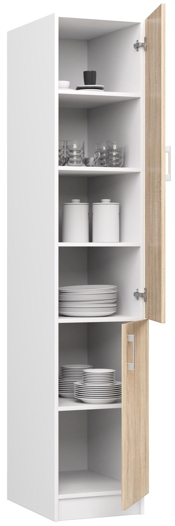 Akord Lima Køkkenunderskab, Hvid/Sonoma-Eg