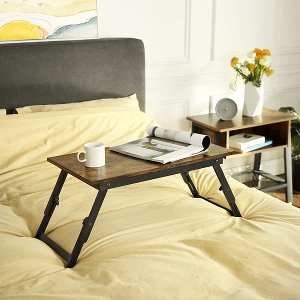 Leobert - Sidobord - Rustik Brun/Svart - 76X35X21 Cm