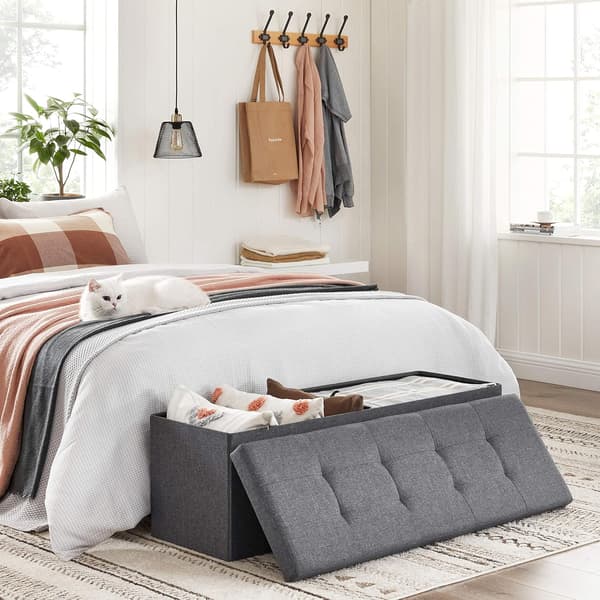 Leobert - Puff - Mörkgrå - 110X38X38 Cm