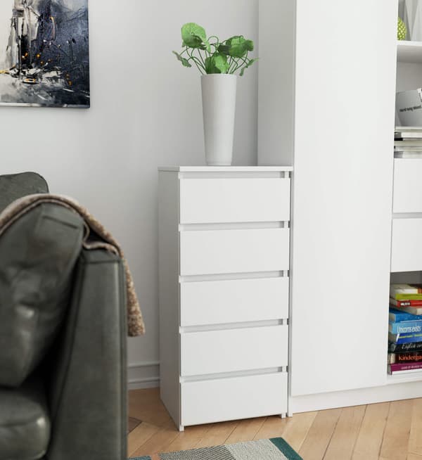 Akord CL5 kommode, hvid Akord CL5 kommode, grafitgrå