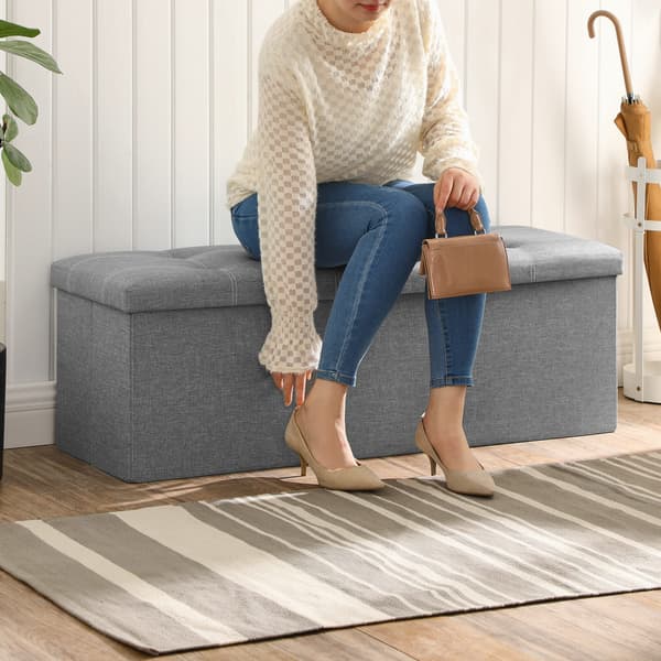 Leobert - Puff - Ljusgrå - 110X38X38 Cm
