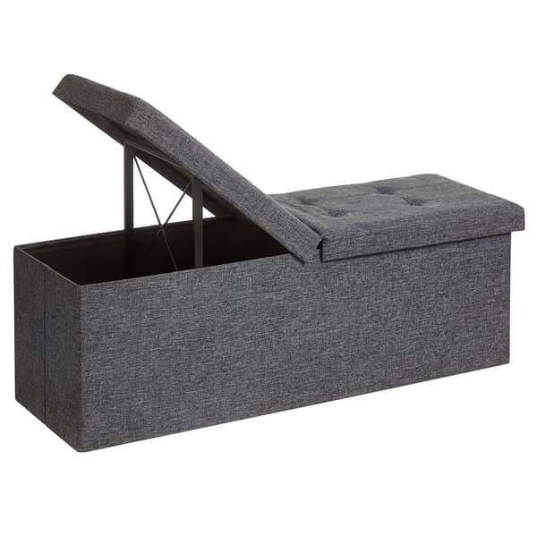 Leobert - Puff - Mörkgrå - 110X38X38 Cm