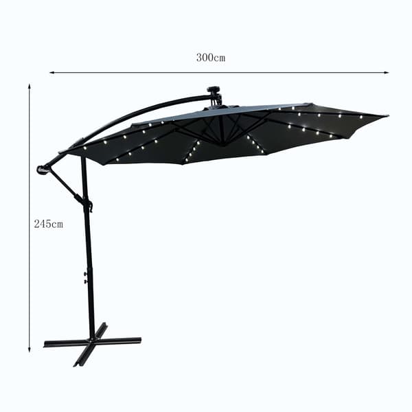 Akord Parasol Milin Grå 245X245X245