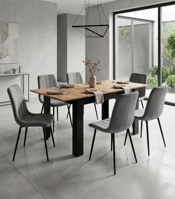 Leobert - Bord - Craft-Eg Sorte Ben - 160X80 Cm