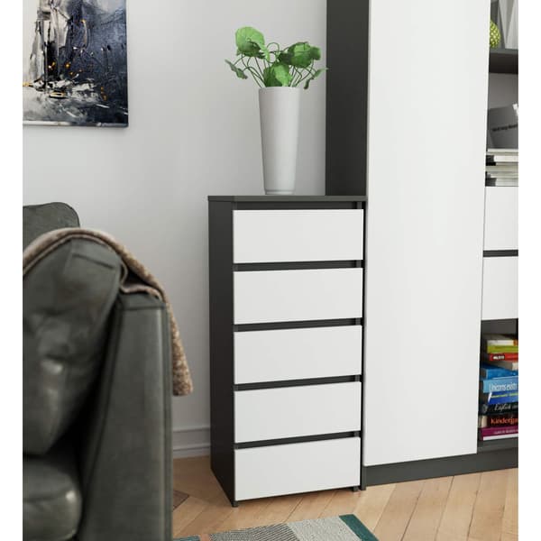 Akord Skänk Grå/Vit 40X35X92