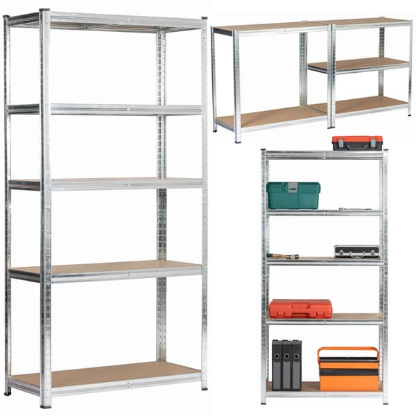 Akord Metalshelf Sølv 90x40x180