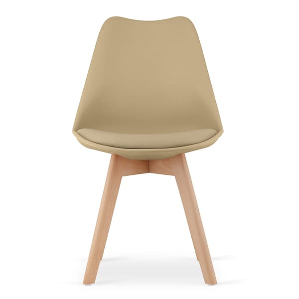 Mark Stol, Mörkbeige Med Naturfärgade Ben (3-Pack)