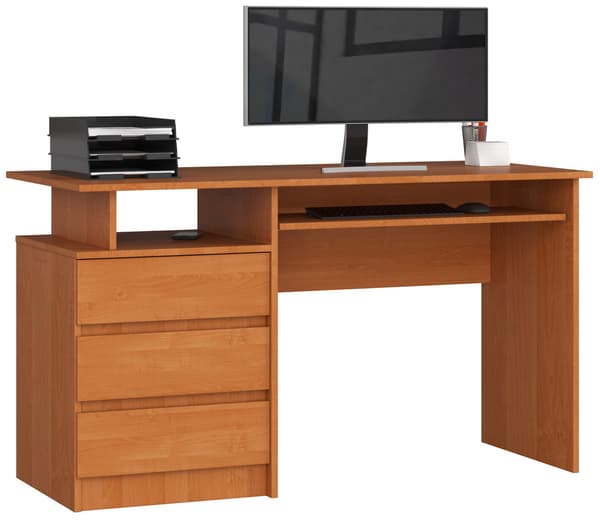 Akord Skrivebord 3 skuffer Bøg 135x60x77