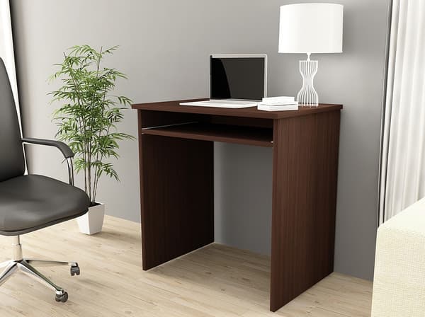 Akord Star computerskrivebord, hvid Akord Star computerskrivebord, wenge