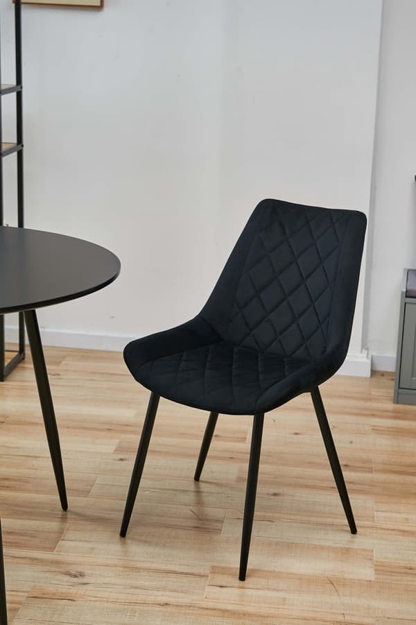 Akord SJ.0488 spisebordsstole, 2-pak, sort