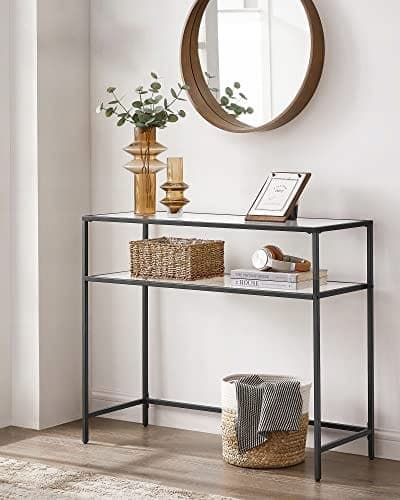 Leobert - Konsolbord - Sort/Transparent - 100X35X80 Cm
