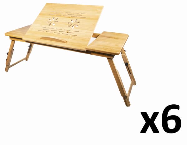 Oskar Bambubord För Bärbar Dator Xl (6-Pack)
