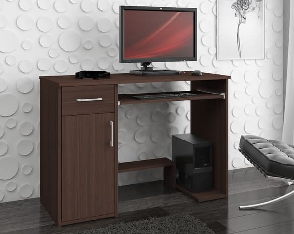 Akord Jay computerskrivebord, hvid Akord Jay computerskrivebord, wenge