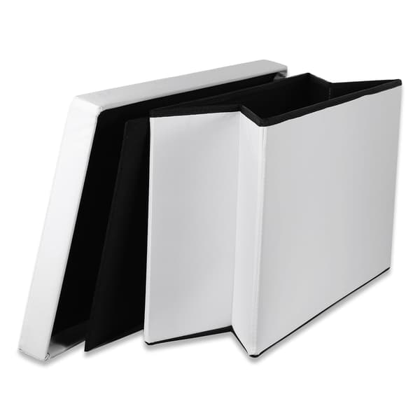 Leobert - Puff - Konstläder Vit - 80X40X39 Cm