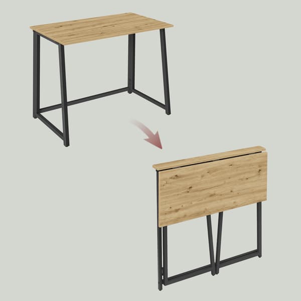 Leobert - Skrivebord - Artisan-Eg/Sorte Ben