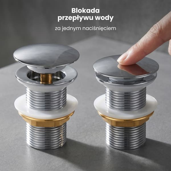 Akord Pop-Up Bottenventil Klik Klak Krom
