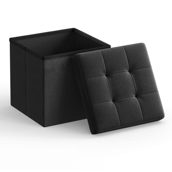 Leobert - Puff - Svart - 30X30X30 Cm
