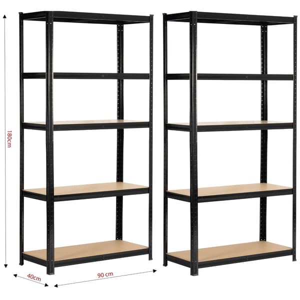 Akord metalreol, 2-pak, sort