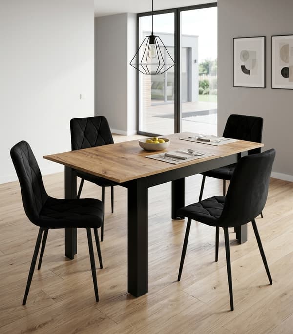 Leobert - Bord - Craft-Eg Sorte Ben - 160X80 Cm