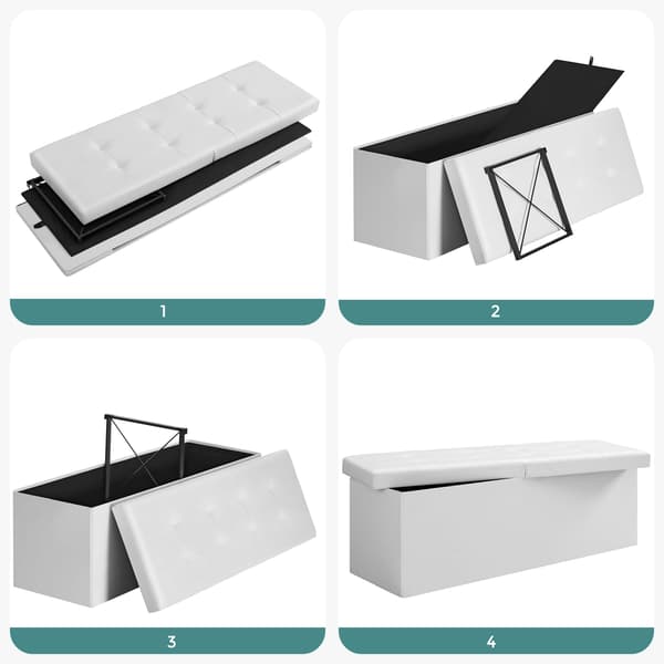 Leobert - Puff - Vit - 110X38X38 Cm