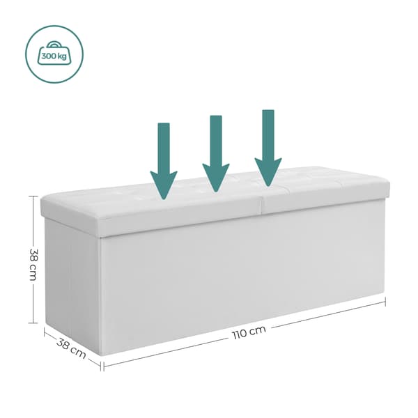 Leobert - Puff - Vit - 110X38X38 Cm