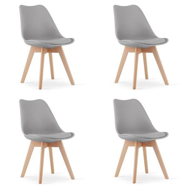 Leobert - Stol - Mark - Grå - 49X43X82 Cm - Set Med 4