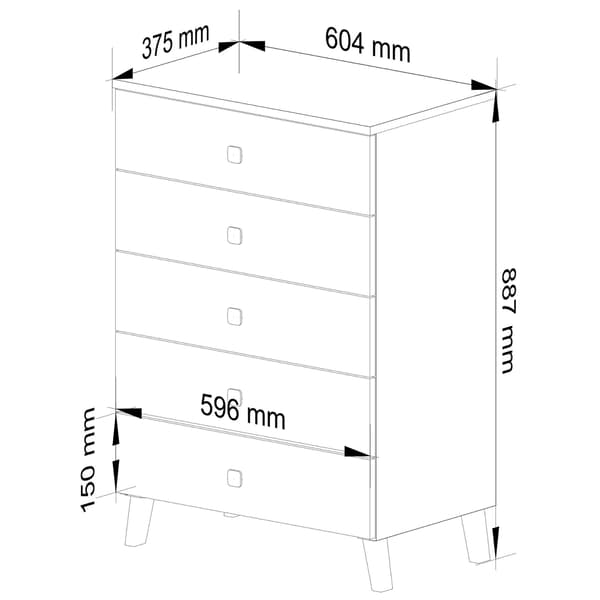 Akord Skænk Mobi Grå 60x37x89