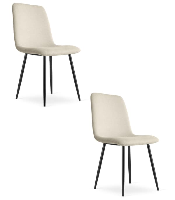 Rift Stol Beige Med Svarta Ben (2-Pack)