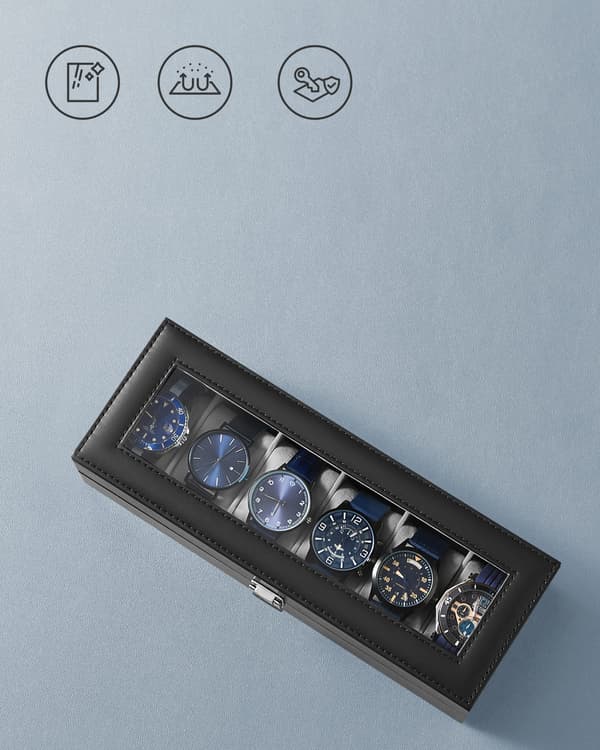 Leobert - Klockbox - Svart/Grå - 30X11,2X8 Cm