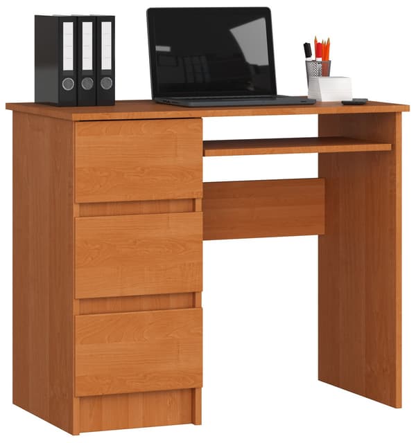 Akord Skrivebord 3 skuffer Computer Venstre Bøg 90x50x77